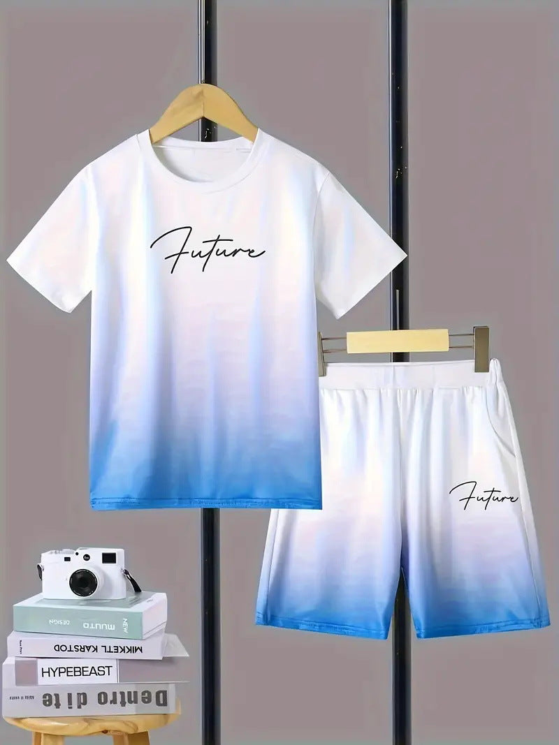 Boys' Casual T-shirt & Shorts Set - Children's Two-Piece Summer Outfit