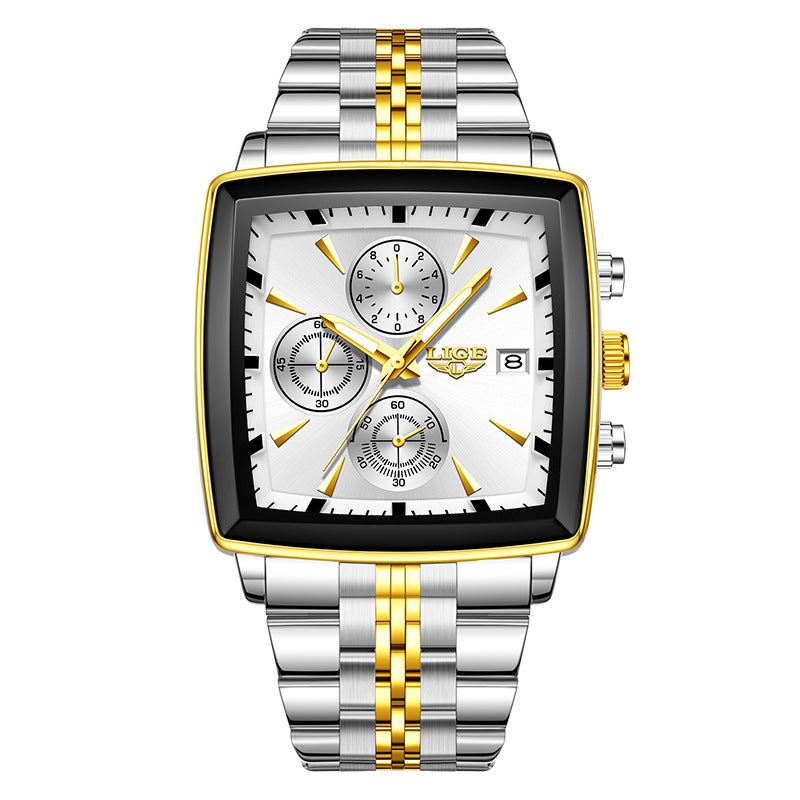 Business Large Dial Square Watch - Men's Personality