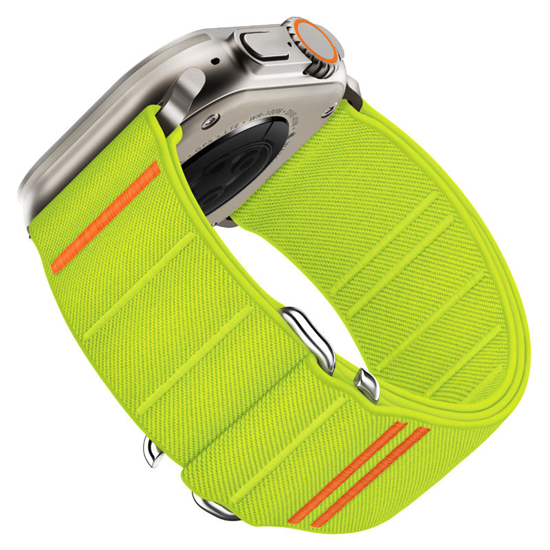 Elastic Nylon Apple Watch Band - Stainless Steel Buckle