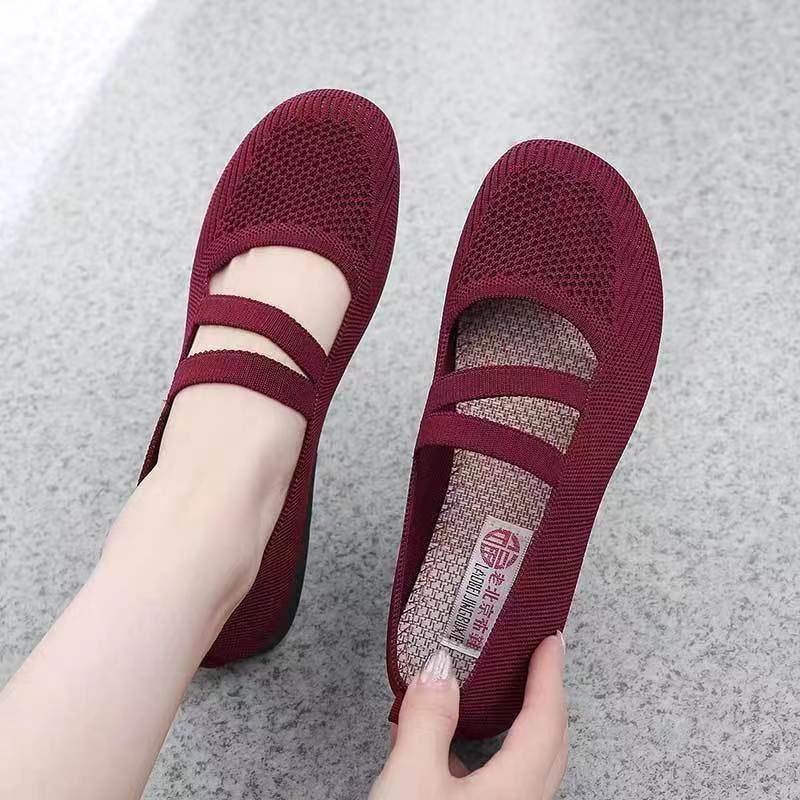 Middle-aged And Elderly Slip-on Soft Bottom Non-slip Flat Shoes