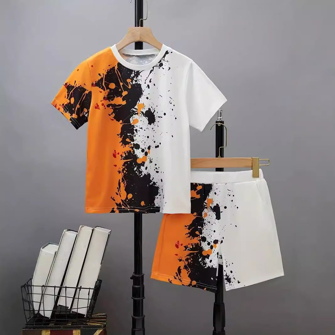 Boys' Casual T-shirt & Shorts Set - Children's Two-Piece Summer Outfit