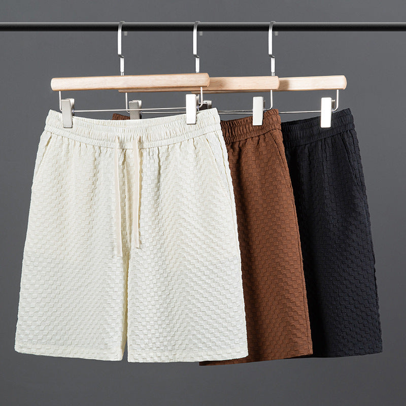 Lapel Short Sleeve Shorts Suit - Fashion Trendy Two-piece Business Gentleman Set