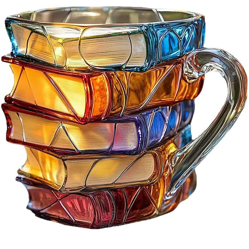 Book Stack Coffee Cup - Unique Resin Mug