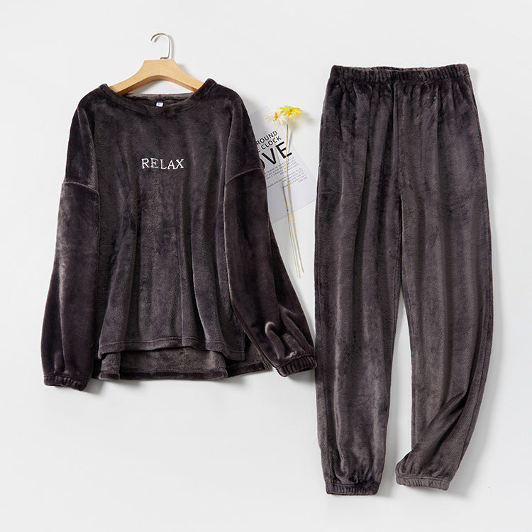 Flannel Pajamas Set - Winter Couple Sleepwear for Women & Men