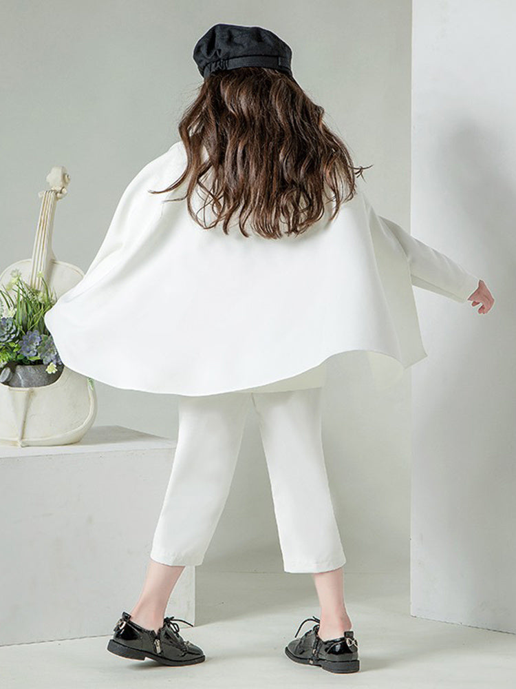 Children's Suit Dress Set - White