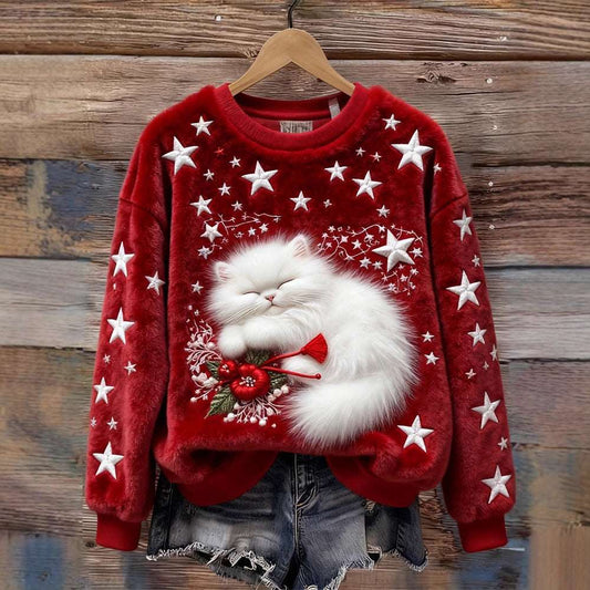 Women's 3D Digital Print Long-Sleeve Top
