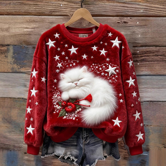 Women's 3D Digital Print Long-Sleeve Top