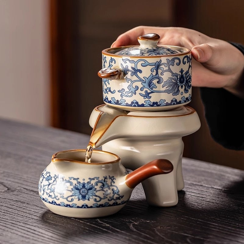 Blue & White Ru Ware Automatic Tea Set