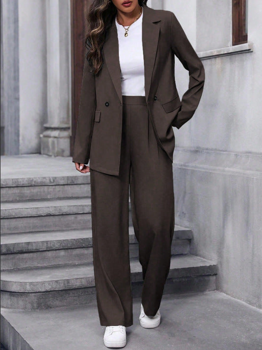 Women's Long-Sleeve Blazer & Trousers Suit Set | 10 Colours | S–XL