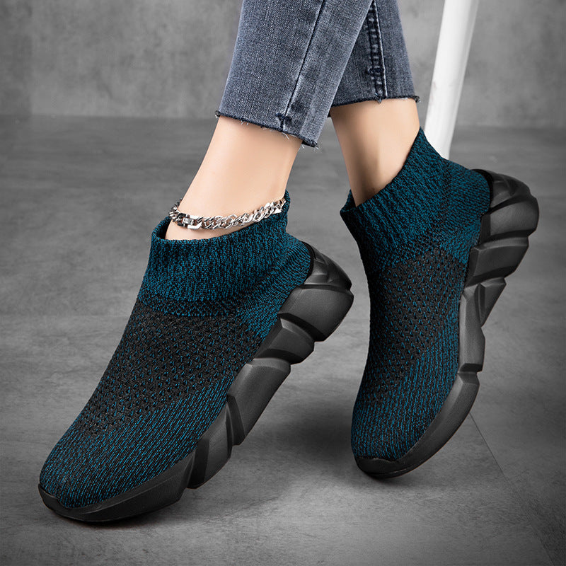 Women's Thick-Sole Sock Sneakers - Plus Size Casual Shoes