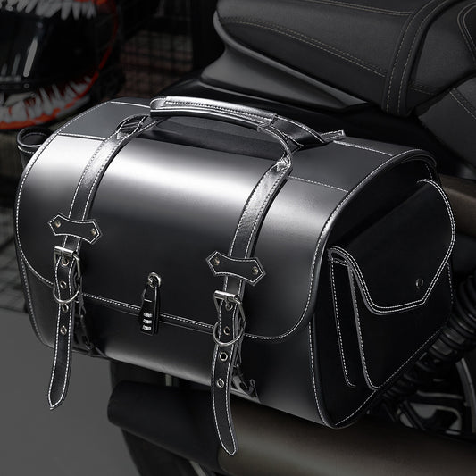 Motorcycle Side Bag with Coded Lock - Dark Punk Style