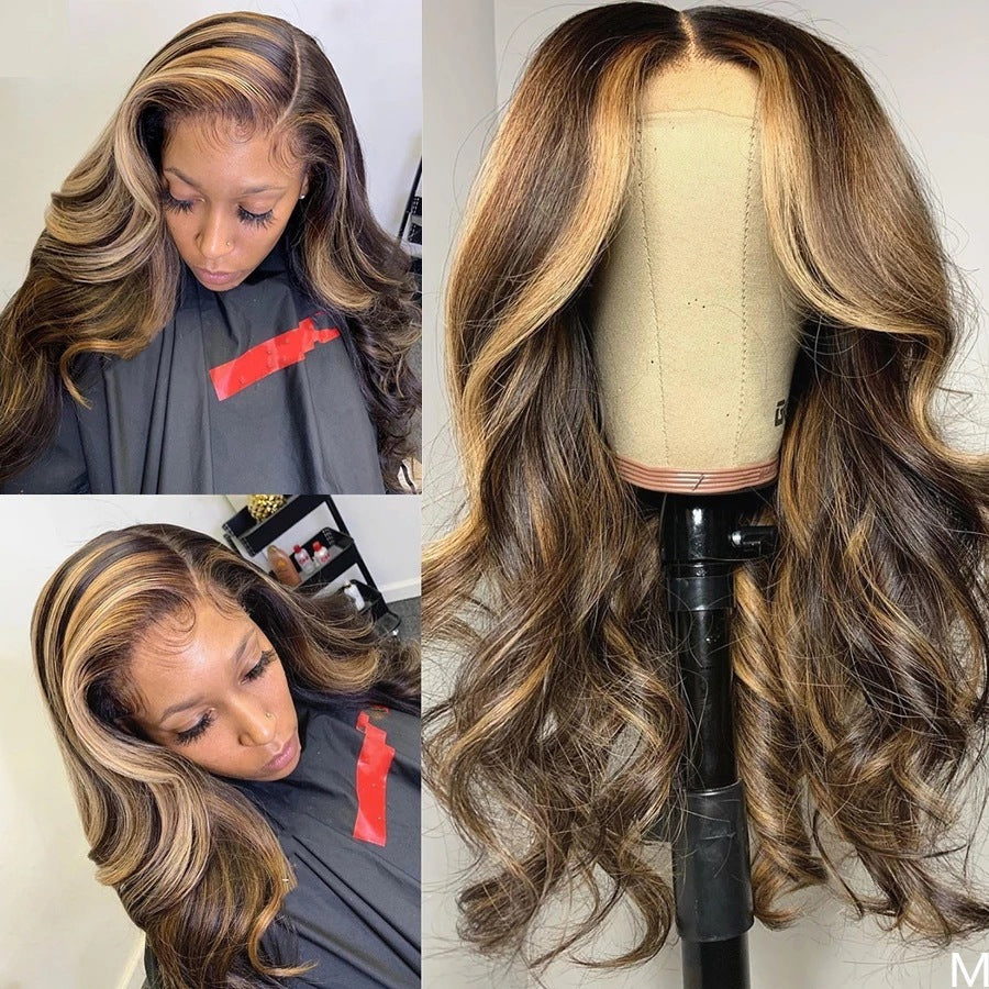 Women's Curly Fashion Wig - Adult Real Human Hair Big Wave Wig
