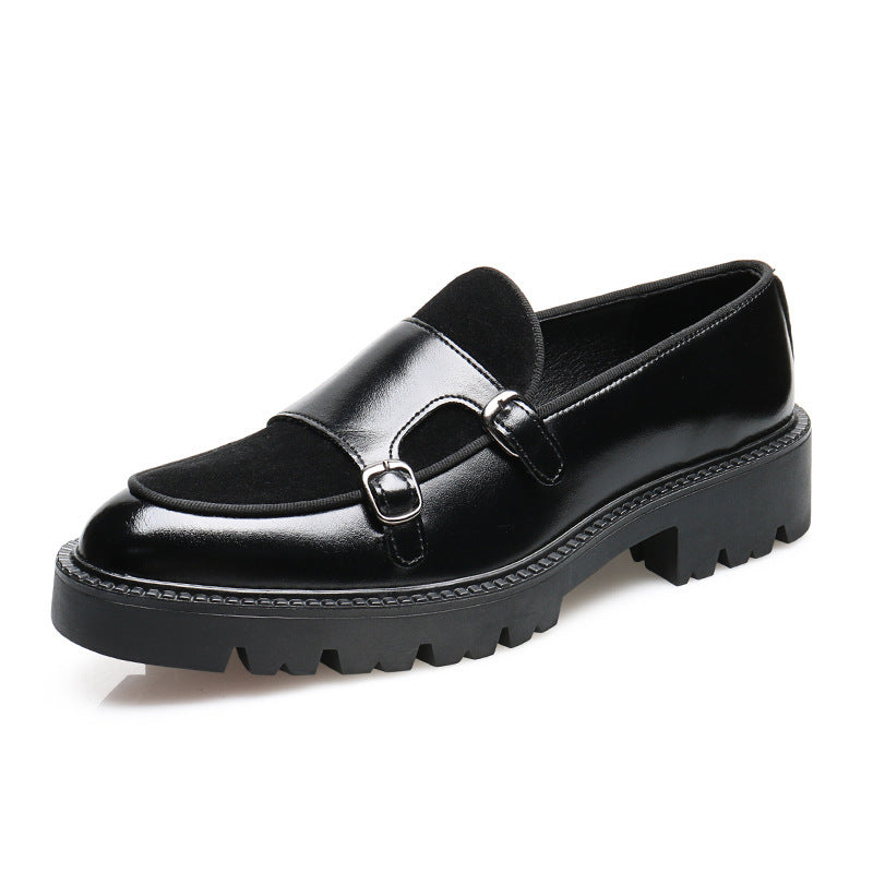 Slip-on Men's Thick Bottom Heighten Casual Shoes - Height Increasing Platform