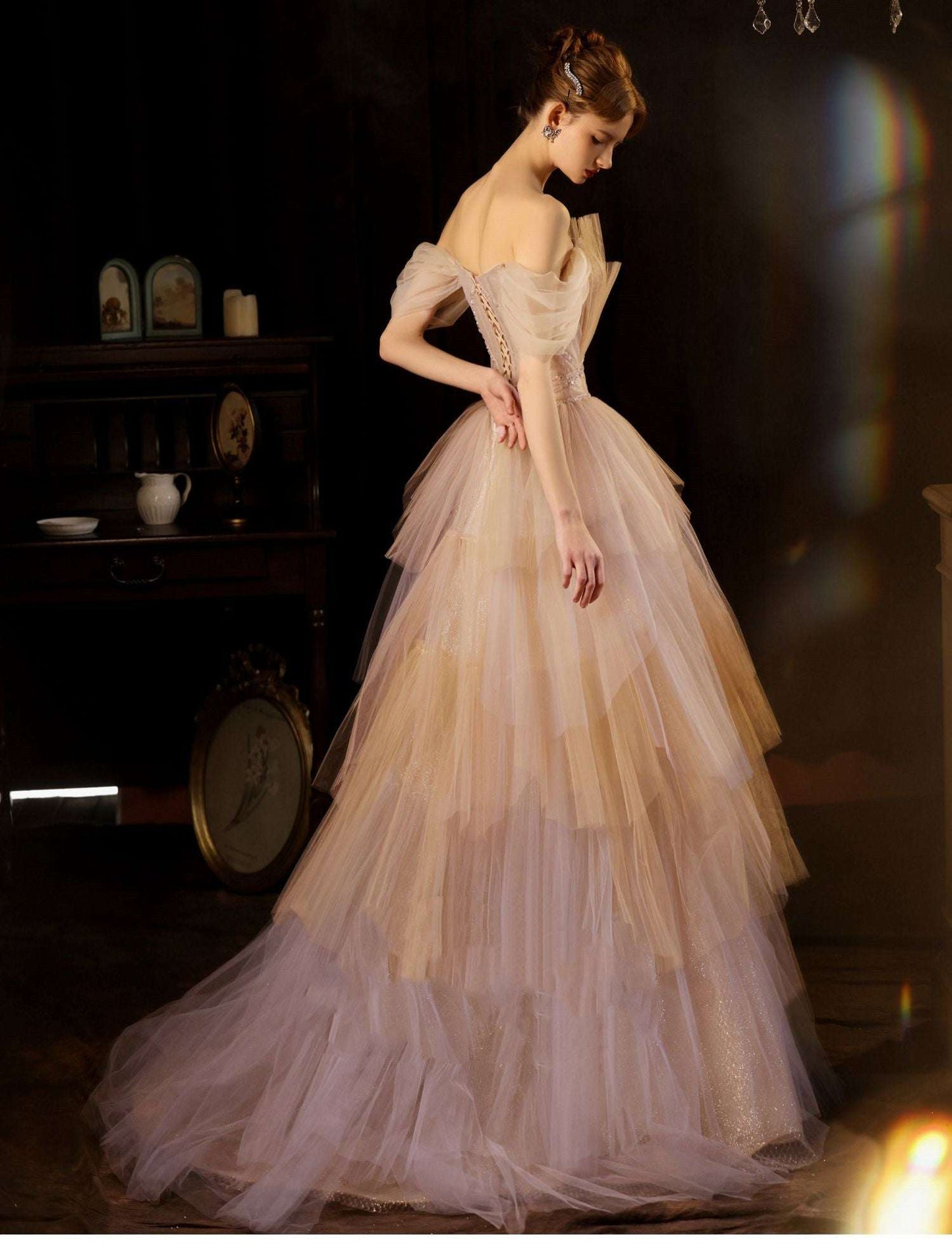 Sweet A-Line Strap Evening Dress | Pink | S–XL