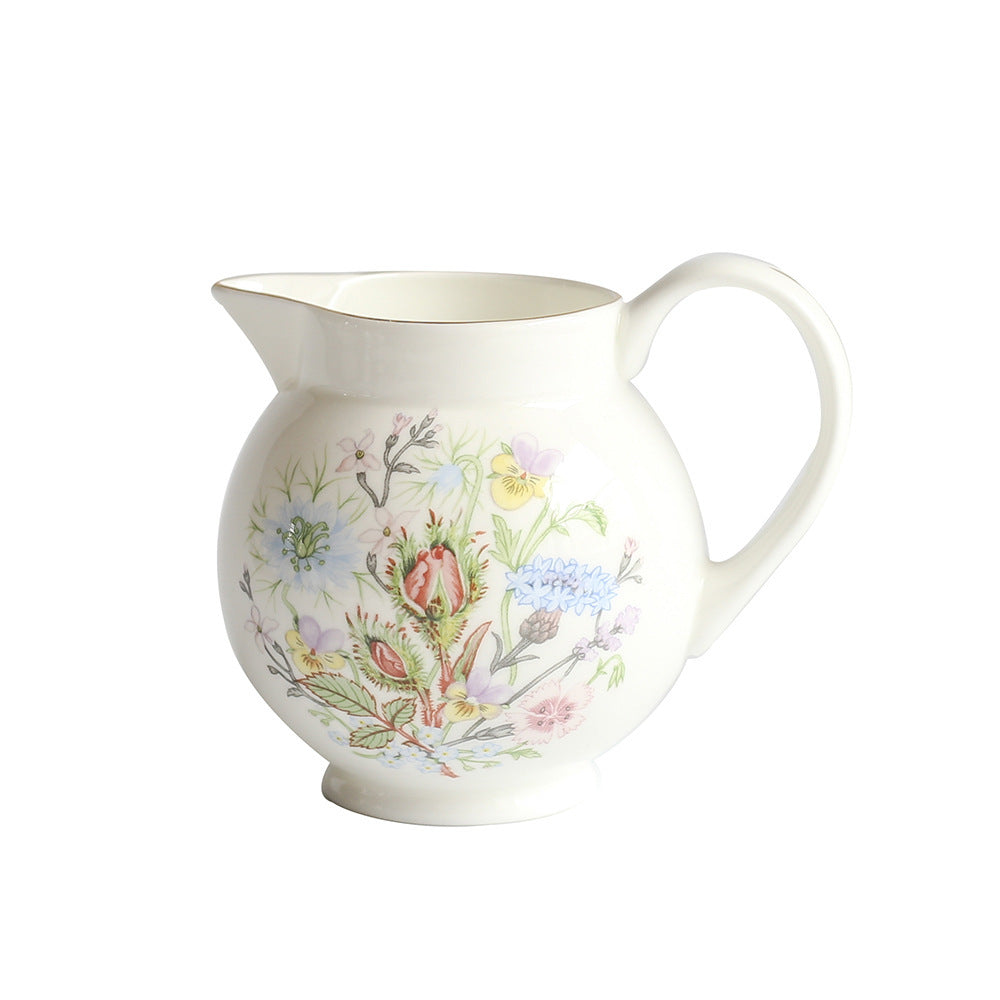 High-end British Afternoon Set European-style Dessert Double Fruit Plate Coffee Cup Saucer Black Tea - Bone China