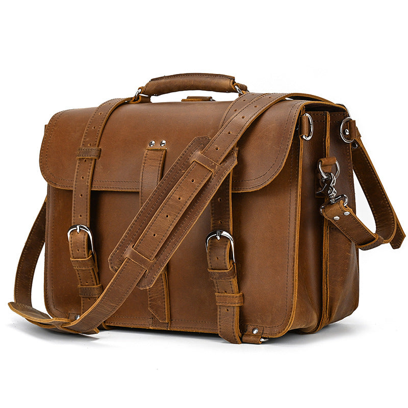 Maverick Crazy Horse Leather Travel Duffle Bag