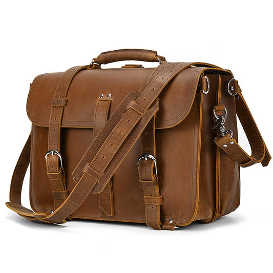 Maverick Crazy Horse Leather Travel Duffle Bag