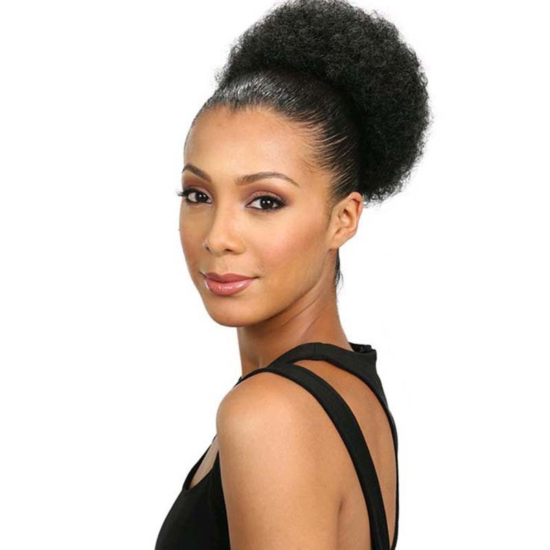Woman with styled hair on a white background
