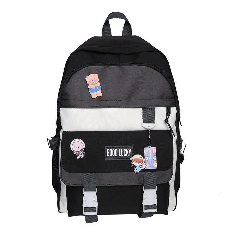 High School Girl's Simple Large-capacity Light Backpack