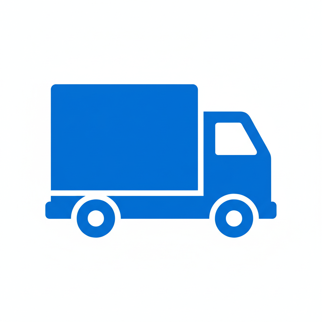 Blue Delivery Truck Icon