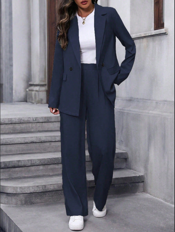 Women's Long-Sleeve Blazer & Trousers Suit Set | 10 Colours | S–XL