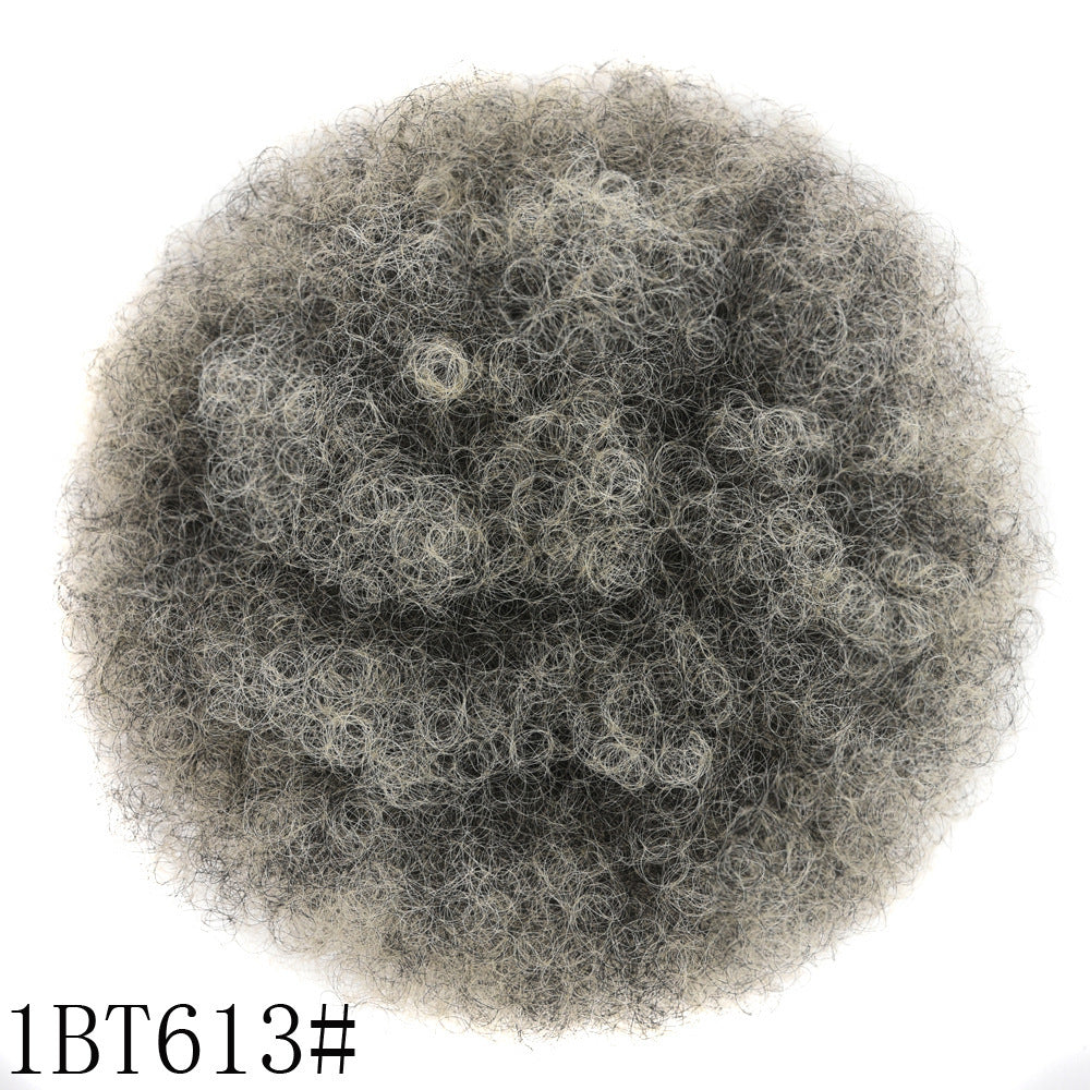 Round hair extension of gray fibers on a white background with '1BT613#' text.