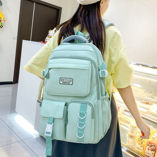 Cartoon Graffiti High School Student Large Capacity Schoolbag