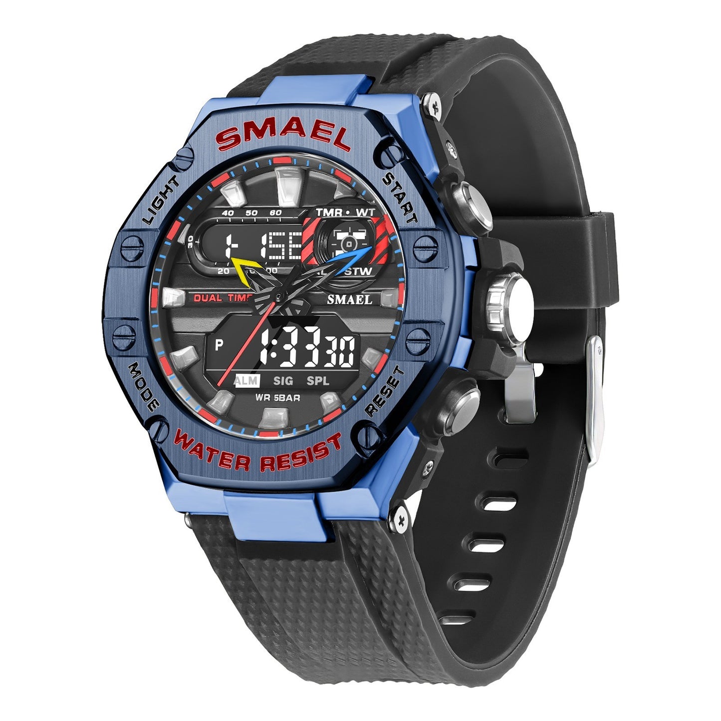 Men's Digital Alloy Electronic Watch - 47mm