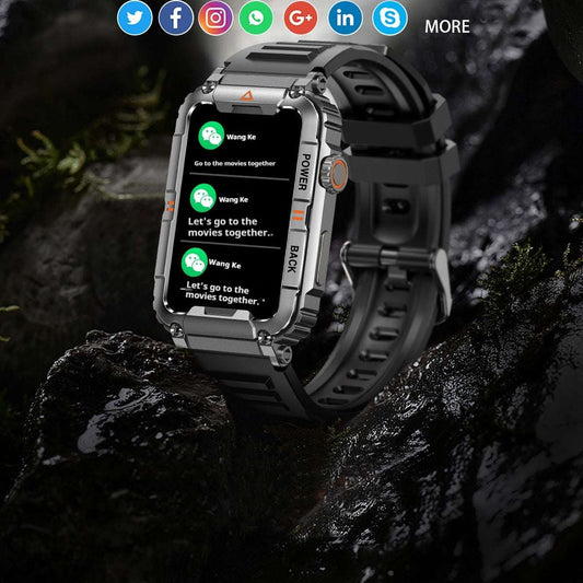 KR88 Bluetooth Smartwatch - Voice Assistant Health Monitor