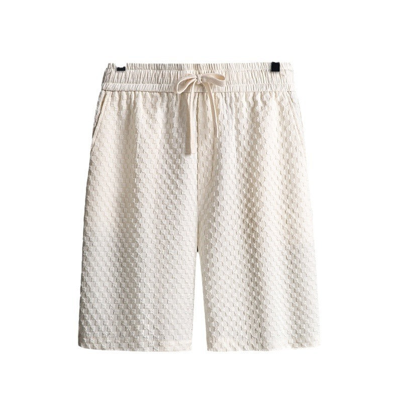 Lapel Short Sleeve Shorts Suit - Fashion Trendy Two-piece Business Gentleman Set