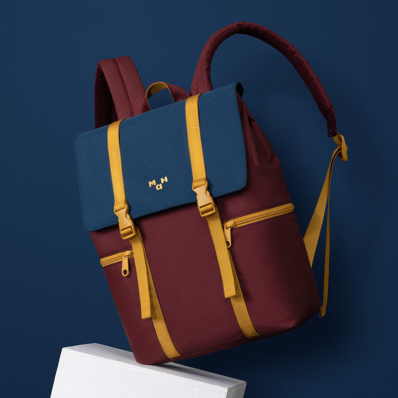 Men's And Women's Fashion Contrast Color Backpack