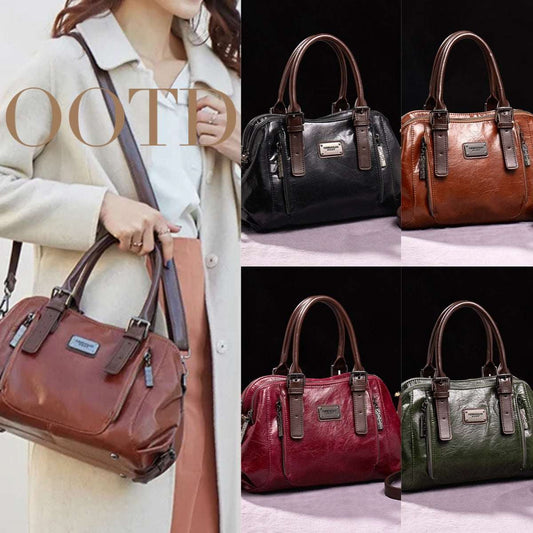 Genuine Leather Crossbody Bag - Women's Shoulder Tote Handbag