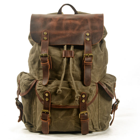 Ciré Oil Wax Canvas & PU Crossbody Bag