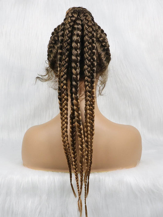 Braided Lace Front Synthetic Wig Braids African Braiding Hair - Millivan supplies 