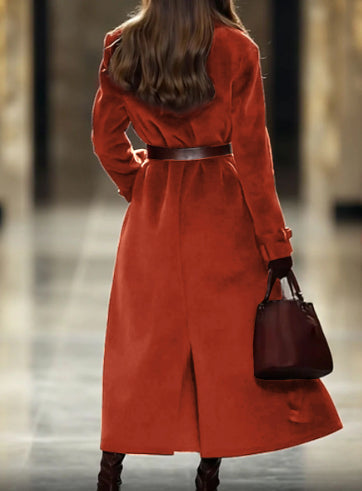 The Gilet Long Caramel