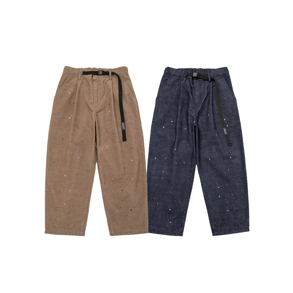 Men's Loose Fit Straight-Leg Cargo Trousers | Blue & Khaki | M–2XL