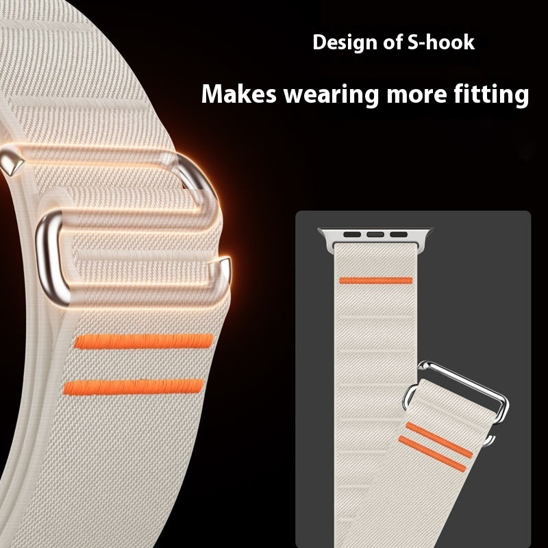 Elastic Nylon Apple Watch Band - Stainless Steel Buckle