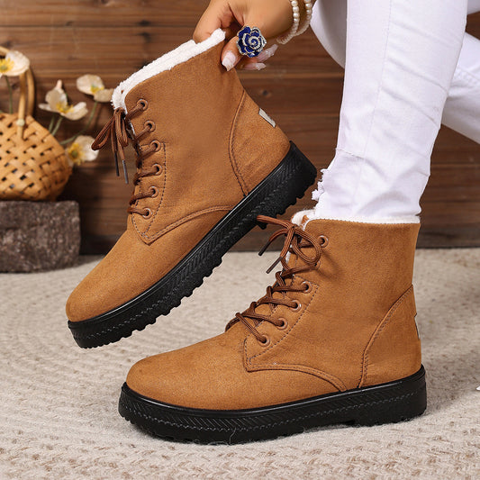 Women's Waterproof Snow Boots - High-Top Cotton-Padded Winter Boots