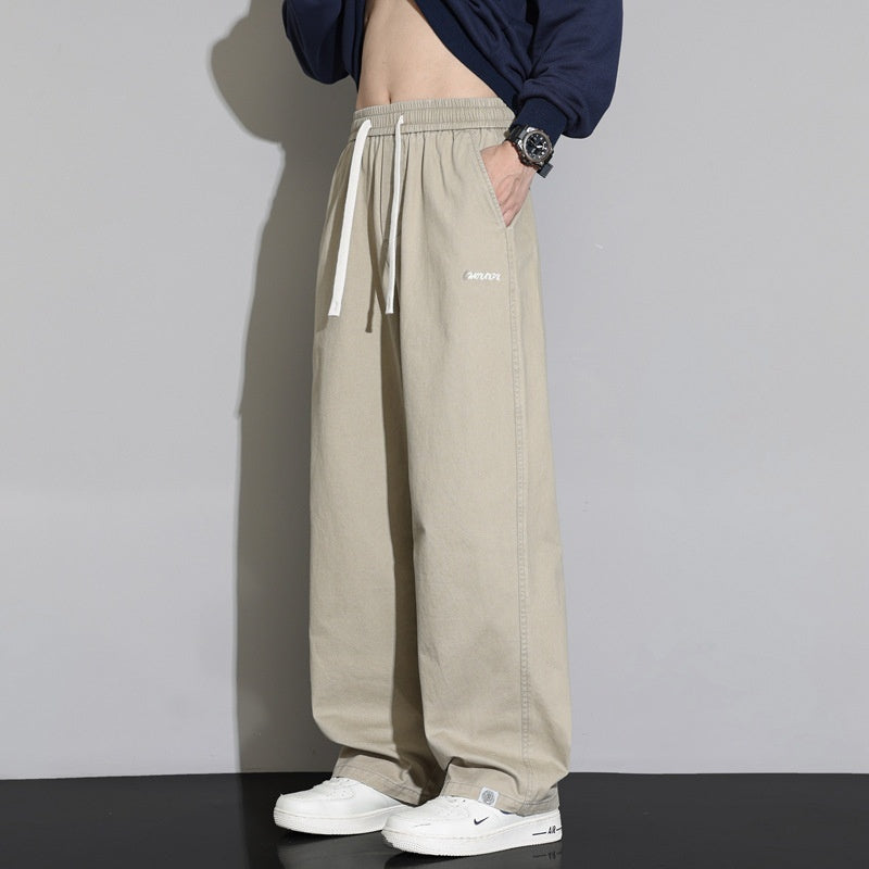 Men's Loose Fit Straight-Leg Trousers | Army Green, Black & Khaki | M–4XL