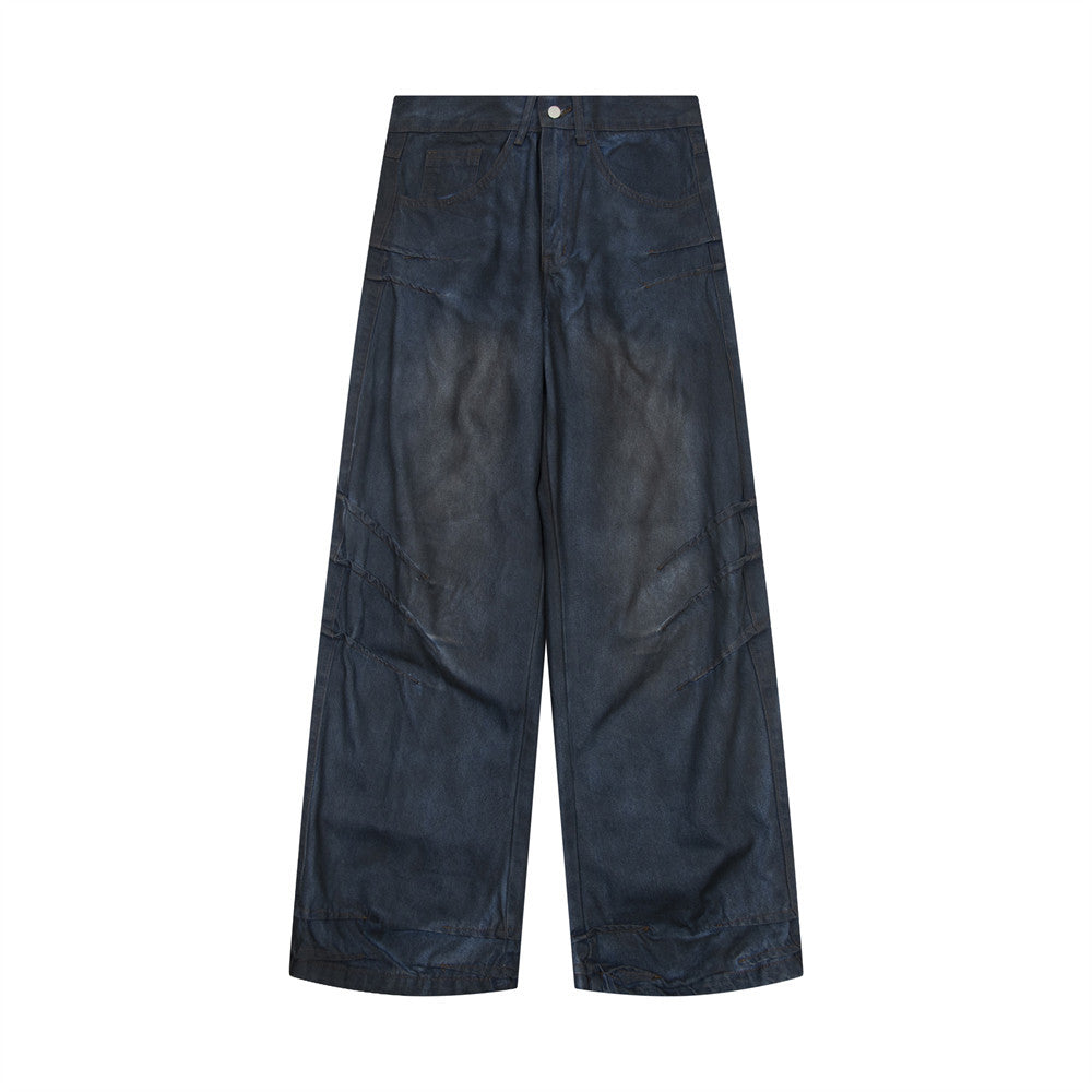 Fashion Personality Wide Leg Mopping Jeans For Men