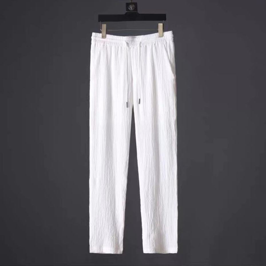 Men's Summer Leisure Suit - Short Sleeve Top & Drawstring Trousers Set