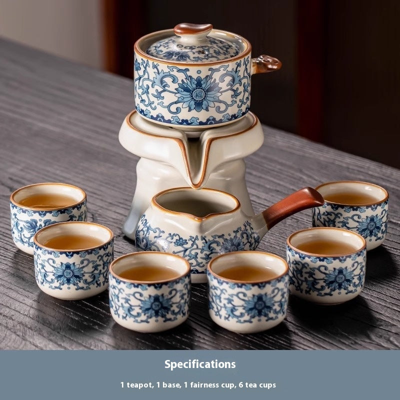 Blue & White Ru Ware Automatic Tea Set
