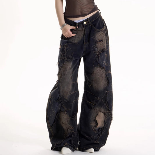 The Jean Tie-Dye Déchiré