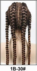 Front Lace Synthetic Fiber Four Braid Wig - Natural Looking Hair