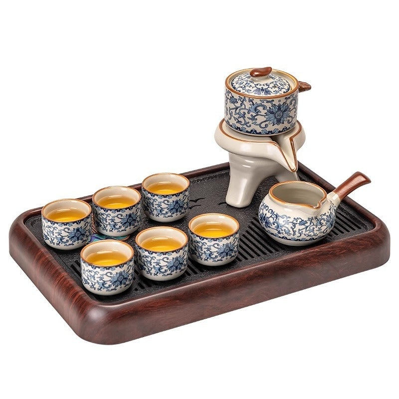 Blue & White Ru Ware Automatic Tea Set