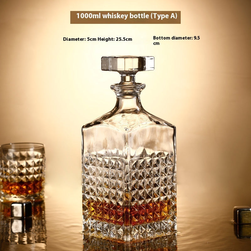 Crystal Wine Glass & Bottle Set - Premium Glassware