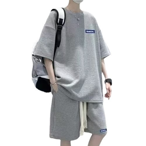 Men's Waffle Texture Short Sleeve & Shorts Sports Set – Casual Leisure Co-ord