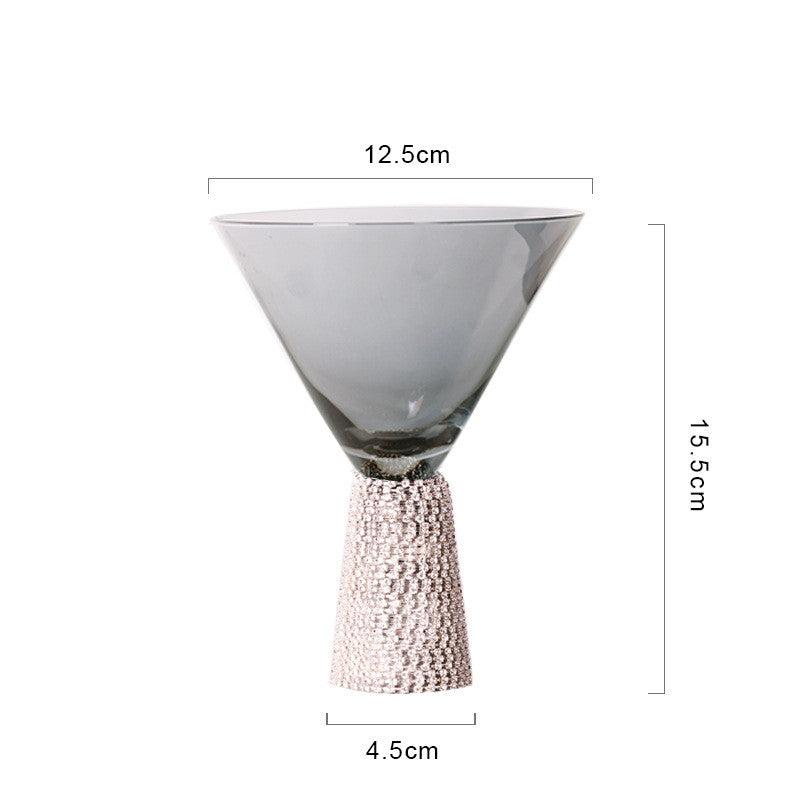 Diamond-Decorated Wine Glass - Luxury Crystal Design