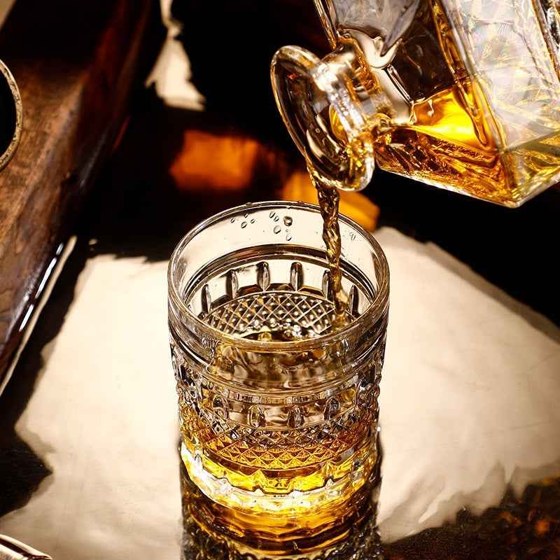 Crystal Wine Glass & Bottle Set - Premium Glassware