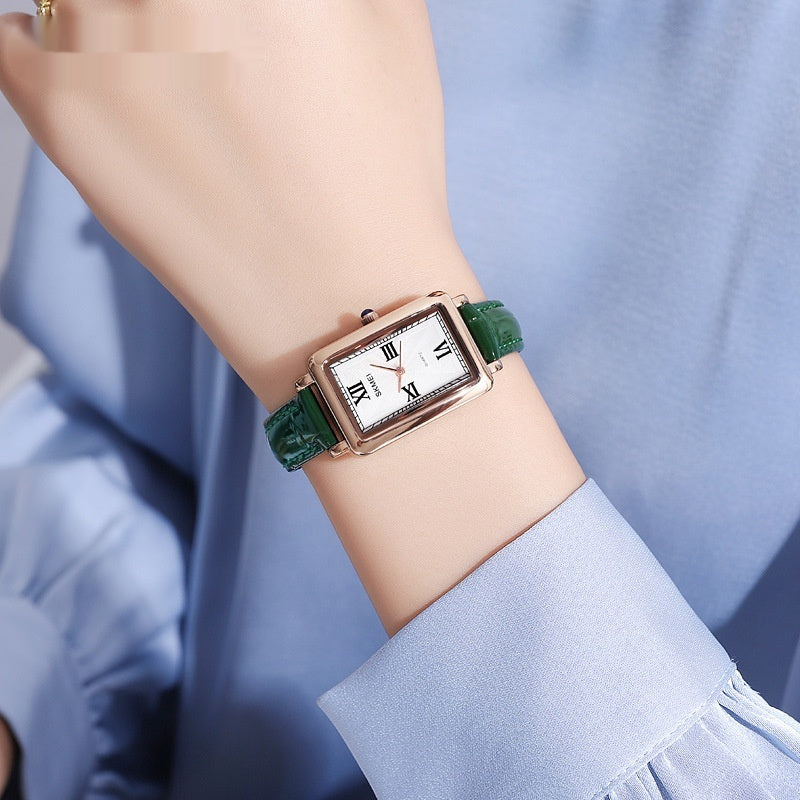 Rectangular Retro Women's Watch - Waterproof Leisure